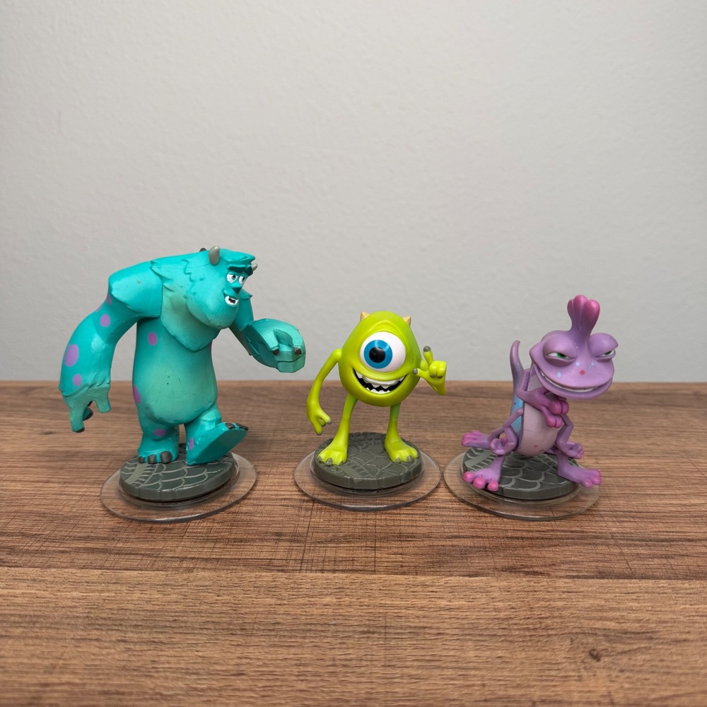 Disney‎ Infinity Monsters Inc Pixar Figures Lot (3pc) Randall Sully Mike